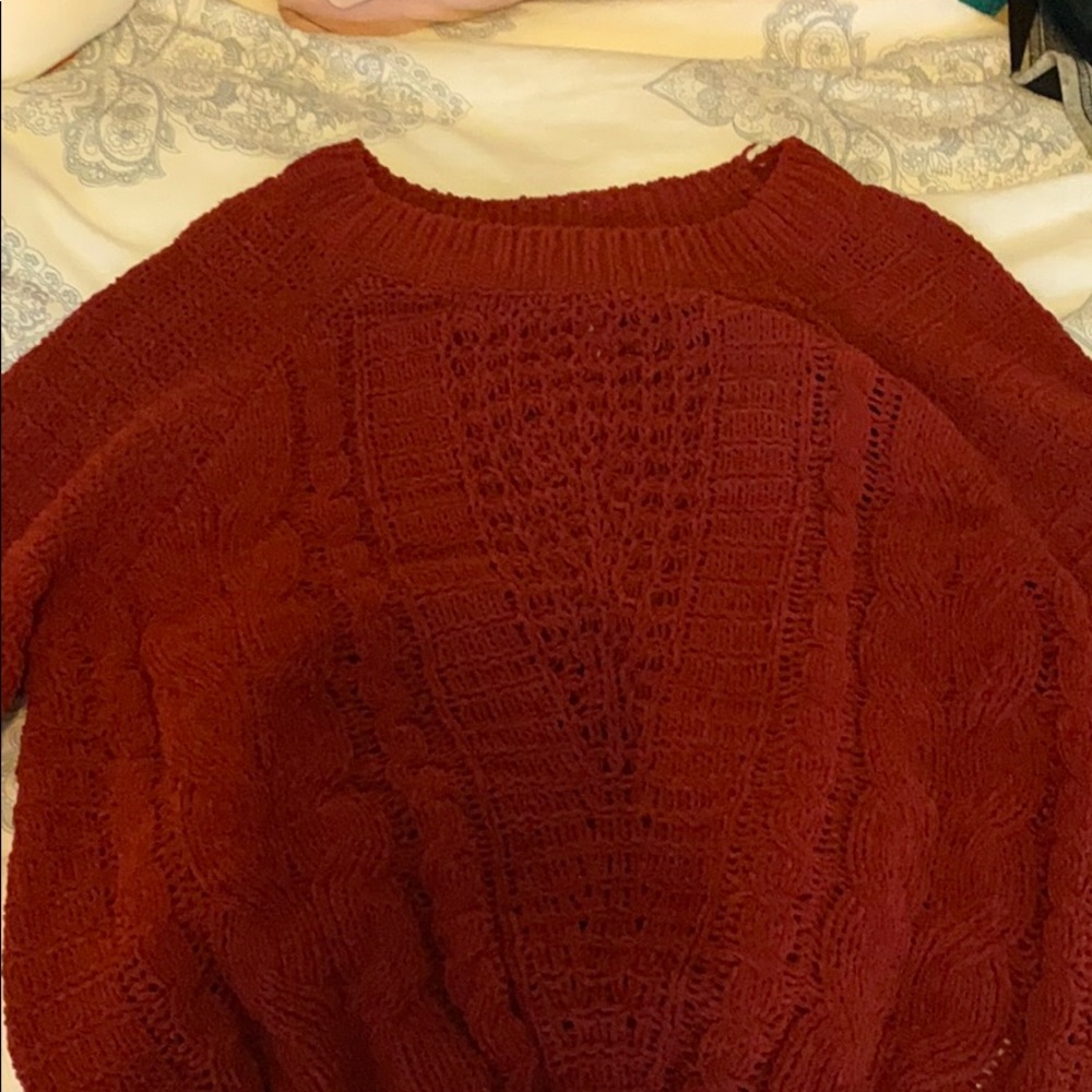 Red sweater designed